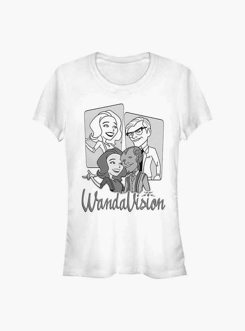Marvel WandaVision Retro Character Panels Girls T-Shirt
