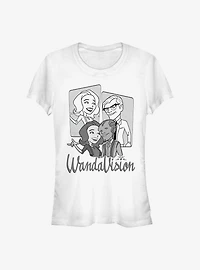 Marvel WandaVision Retro Character Panels Girls T-Shirt