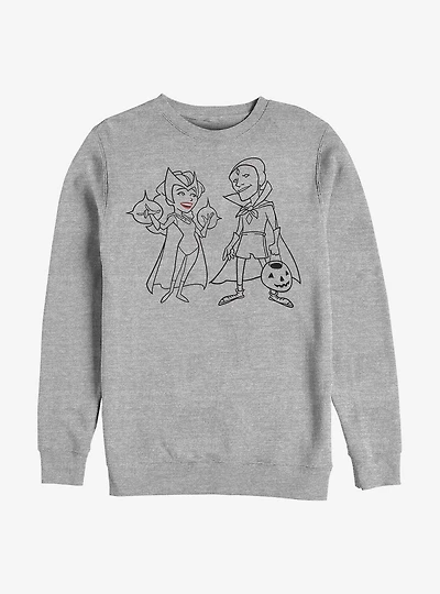 Marvel WandaVision Costume Couple Simple Ink Crew Sweatshirt