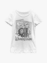 Marvel WandaVision Character Panels Youth Girls T-Shirt