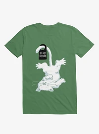 Do Not Disturb Cat Kelly Green T-Shirt