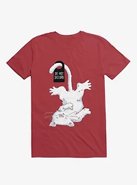 Do Not Disturb Cat Red T-Shirt