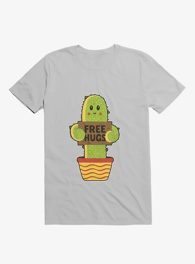 Free Hugs Cactus Ice Grey T-Shirt