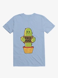 Free Hugs Cactus Light Blue T-Shirt
