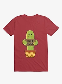 Free Hugs Cactus Red T-Shirt