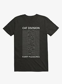 Cat Division Sans Serif Black T-Shirt