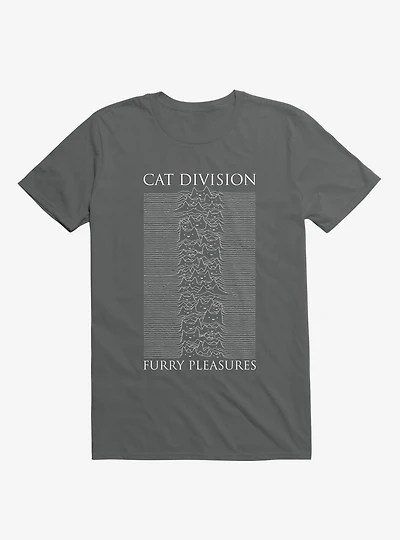 Cat Division Serif Charcoal Grey T-Shirt