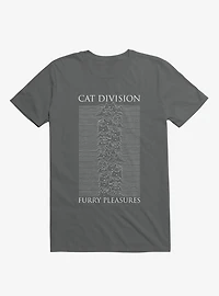 Cat Division Serif Charcoal Grey T-Shirt