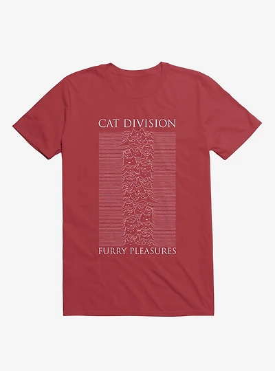 Cat Division Serif Red T-Shirt