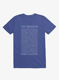 Cat Division Serif Royal Blue T-Shirt