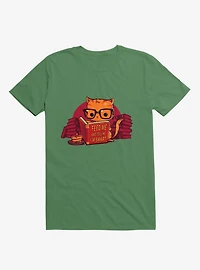 Feed Me And Tell I'm Smart Cat Kelly Green T-Shirt