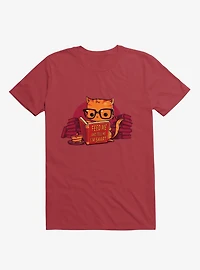 Feed Me And Tell I'm Smart Cat Red T-Shirt