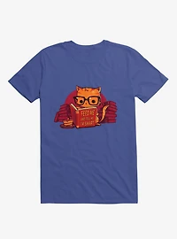 Feed Me And Tell I'm Smart Cat Royal Blue T-Shirt