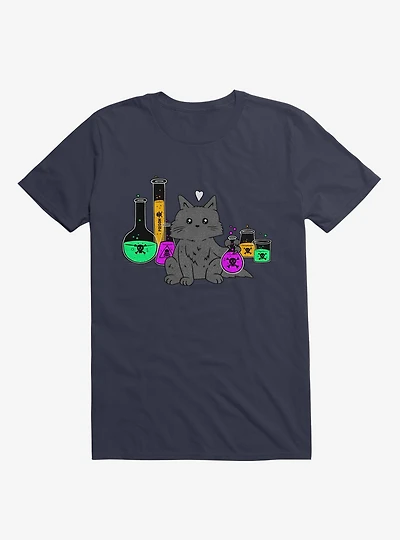 I Think My Cat Wants To Kill Me Navy Blue T-Shirt