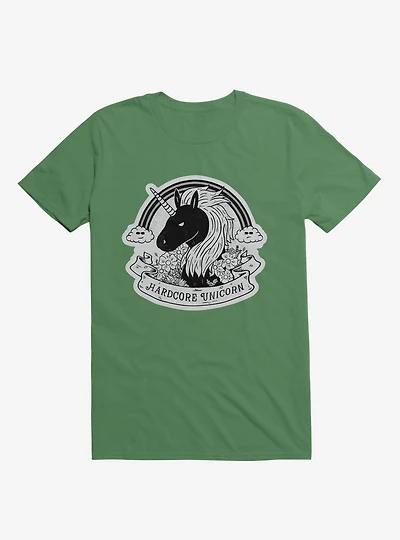 Hardcore Unicorn Kelly Green T-Shirt