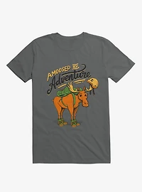 Amoosed By Adventure Charcoal Grey T-Shirt