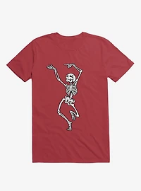 Dancing Skeleton Red T-Shirt