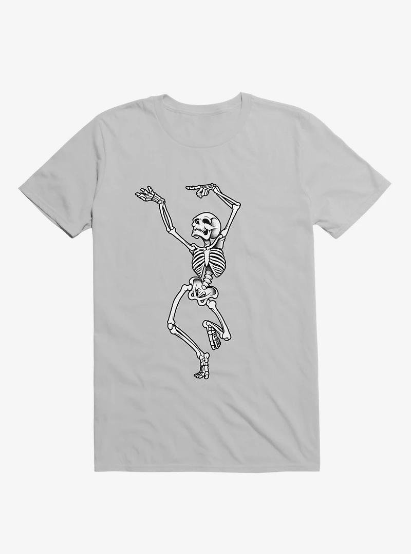 Dancing Skeleton Ice Grey T-Shirt