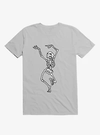 Dancing Skeleton Ice Grey T-Shirt