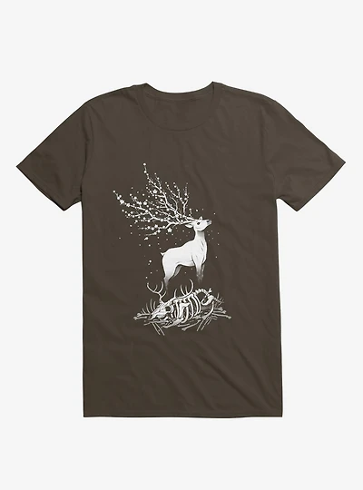 Life After Death Reborn Deer Brown T-Shirt