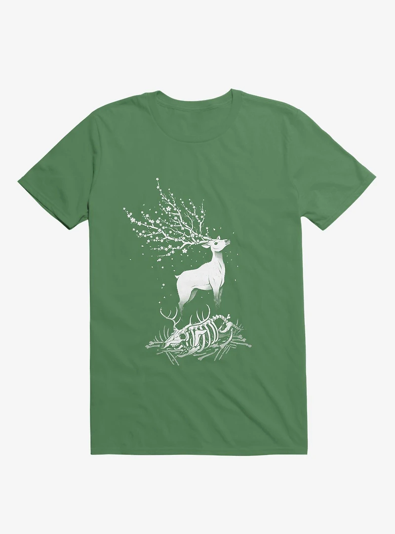 Life After Death Reborn Deer Kelly Green T-Shirt