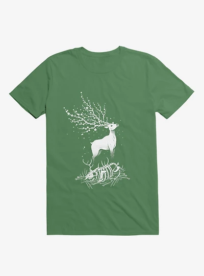 Life After Death Reborn Deer Kelly Green T-Shirt