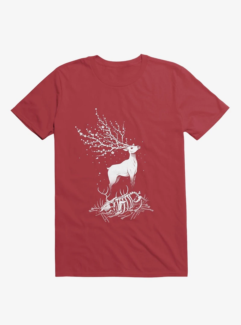 Life After Death Reborn Deer Red T-Shirt