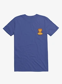 Lion Animals Meditation Zen Buddhism Royal Blue T-Shirt