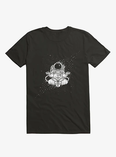 Becoming One With The Universe Astronaut Black T-Shirt