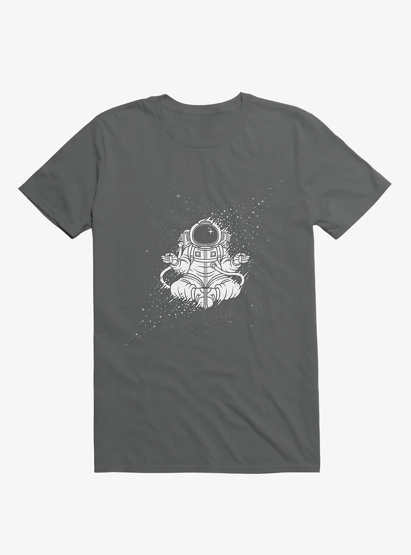 Becoming One With The Universe Astronaut Charcoal Grey T-Shirt