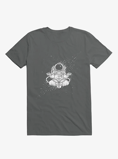 Becoming One With The Universe Astronaut Charcoal Grey T-Shirt