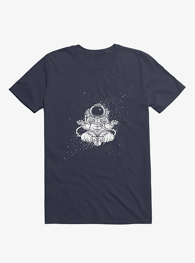 Becoming One With The Universe Astronaut Navy Blue T-Shirt