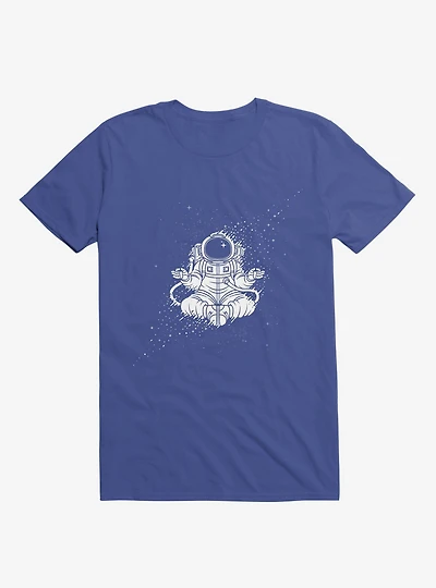 Becoming One With The Universe Astronaut Royal Blue T-Shirt