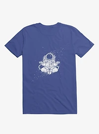 Becoming One With The Universe Astronaut Royal Blue T-Shirt