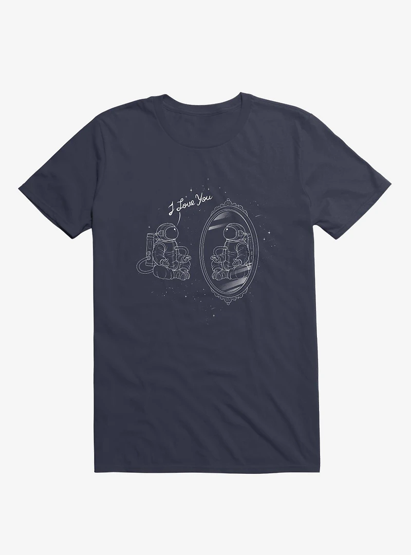 Astronaut I Love You Navy Blue T-Shirt