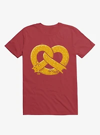 The Long Cat Is A Pretzel Red T-Shirt