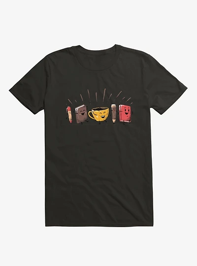 Back To School Coffee Black T-Shirt