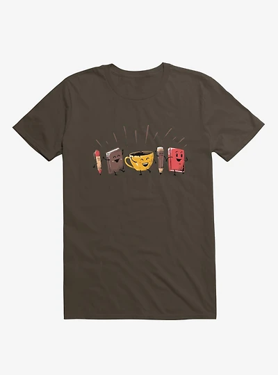 Back To School Coffee Brown T-Shirt