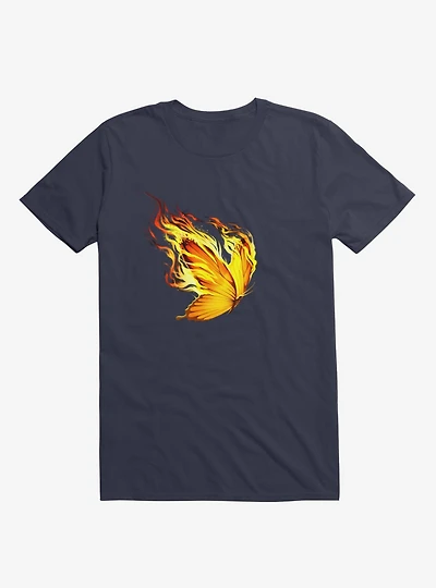 Burn Out Navy Blue T-Shirt