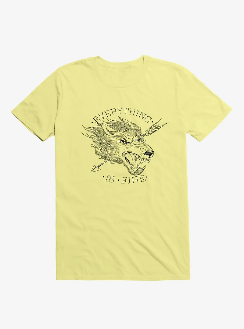 Everything Is Fine Corn Silk Yellow T-Shirt