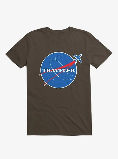 Interstellar Traveler Brown T-Shirt