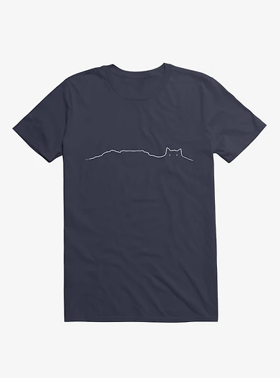 Mountain Lion's Head Cape Town Navy Blue T-Shirt