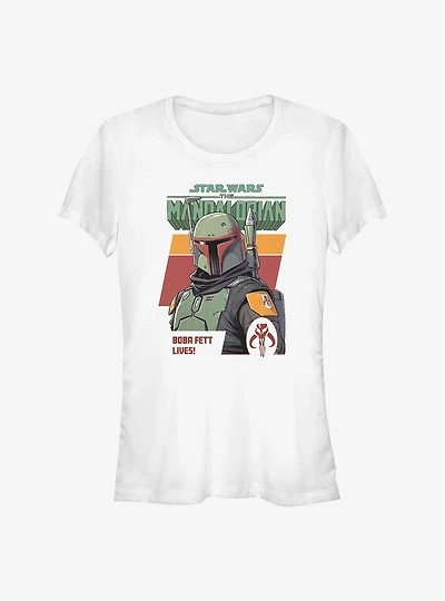 Star Wars The Mandalorian Boba Fett Lives Girls T-Shirt