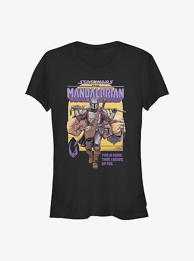 Star Wars The Mandalorian More Than I Signed Up Mando Girls T-Shirt