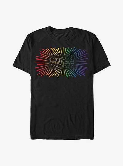 Star Wars Rainbow Rays Logo T-Shirt