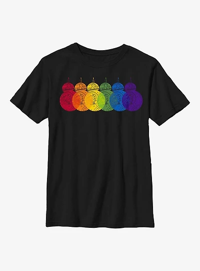 Star Wars Pride BB-8 Rainbows Logo Youth T-Shirt