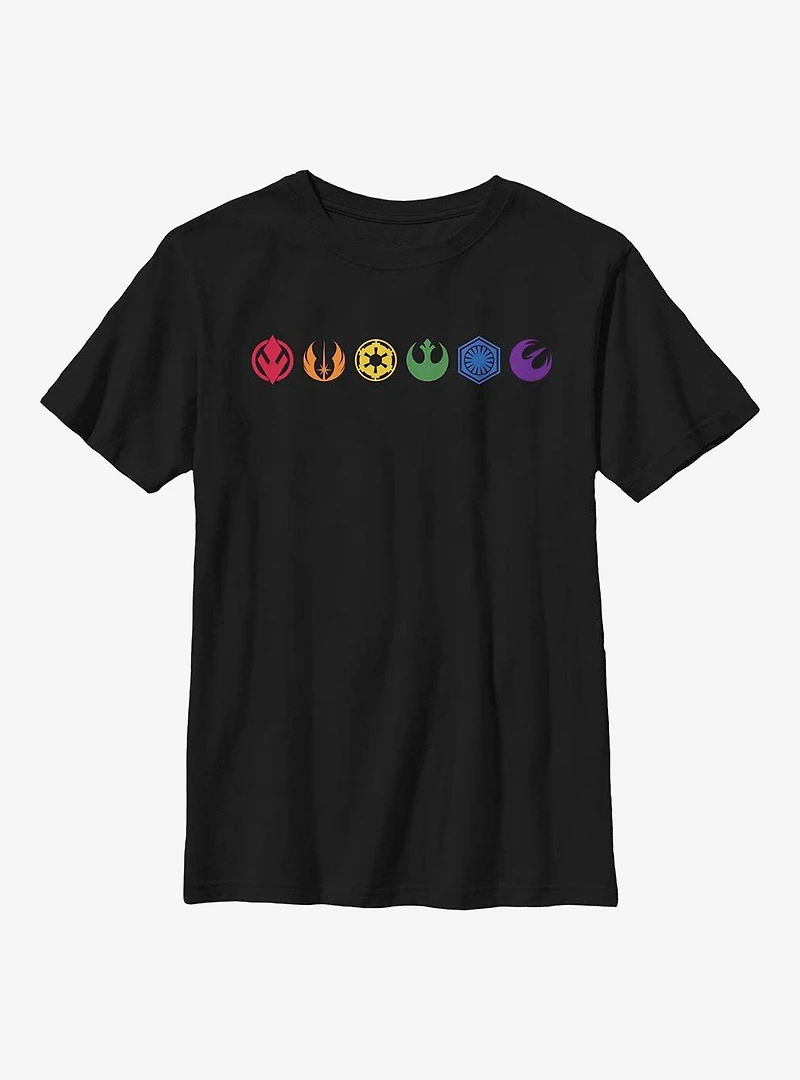 Star Wars Pride Rainbow Icons Youth T-Shirt