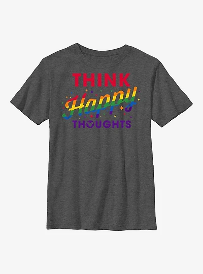 Disney Mickey Mouse Pride Happy Thoughts Youth T-Shirt