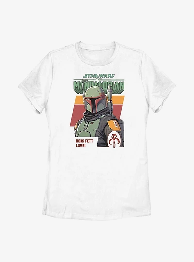 Star Wars The Mandalorian Fett Lives Womens T-Shirt