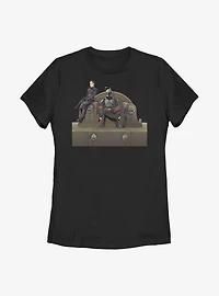 Star Wars The Mandalorian Throne Of Fett Womens T-Shirt